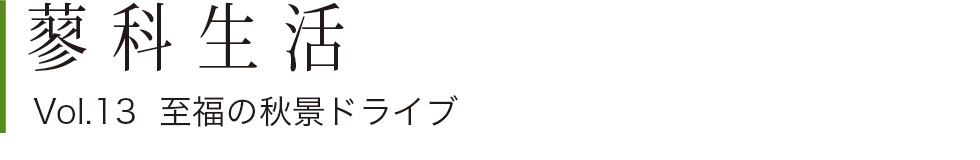 蓼科生活Vol.13 至福の秋景ドライブ